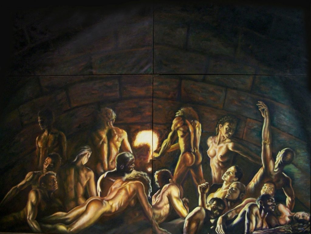 Zoodiaco, oil on canvas, 76.36 in x 102.36 in. Available.