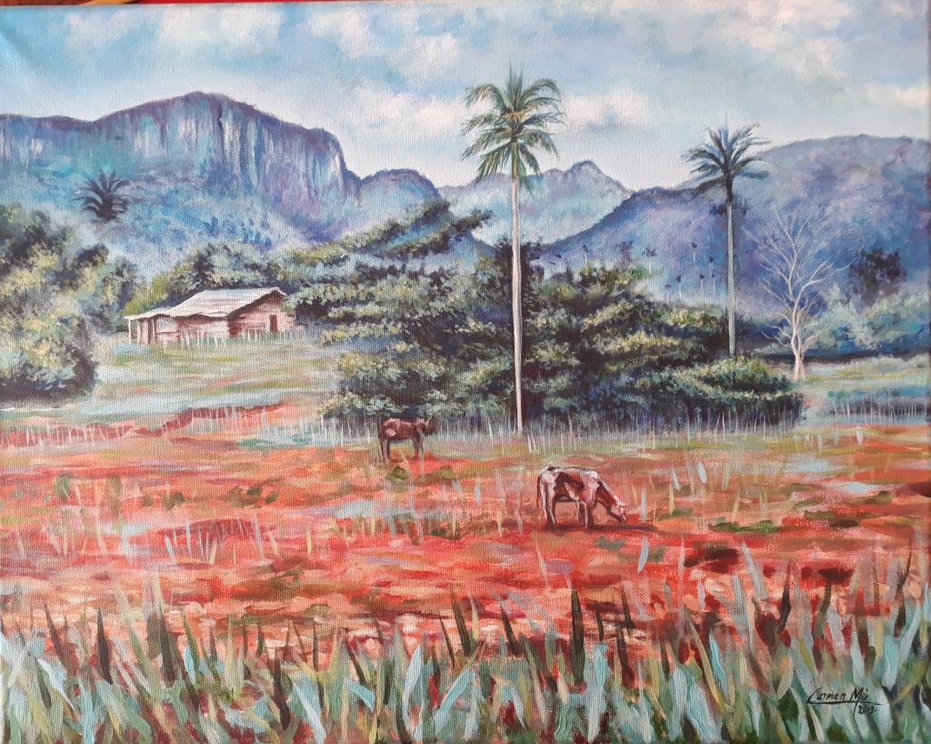 Viñales.23.62 in x 29.52 in. Oil on canvas.Available.