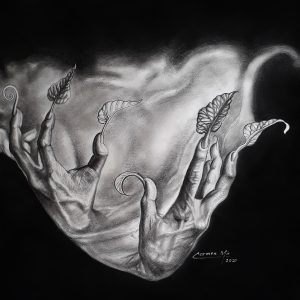 Breath of the Earth.18 in x 24 in.Graphite on Cardstock.Available.
