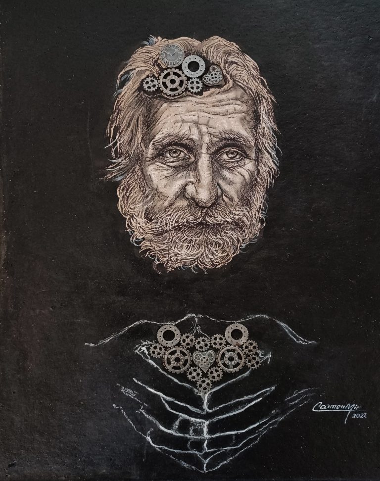 Chronometed. 23,62 in x 29,52 in. Acrilic on cardboard.Available.