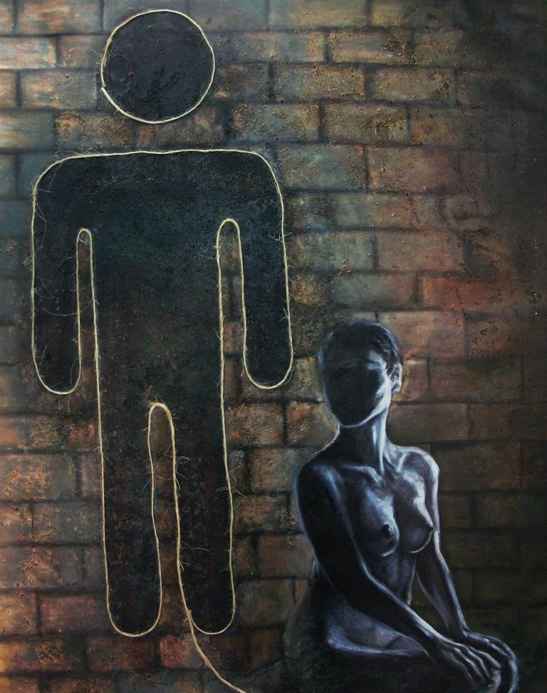 Echo. 38,18 in x 51,18 in.Oil and on canvas.Available.