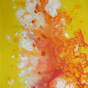 Fire. 23.62 in x 29.52 in. Acrylic on canvas.Available.