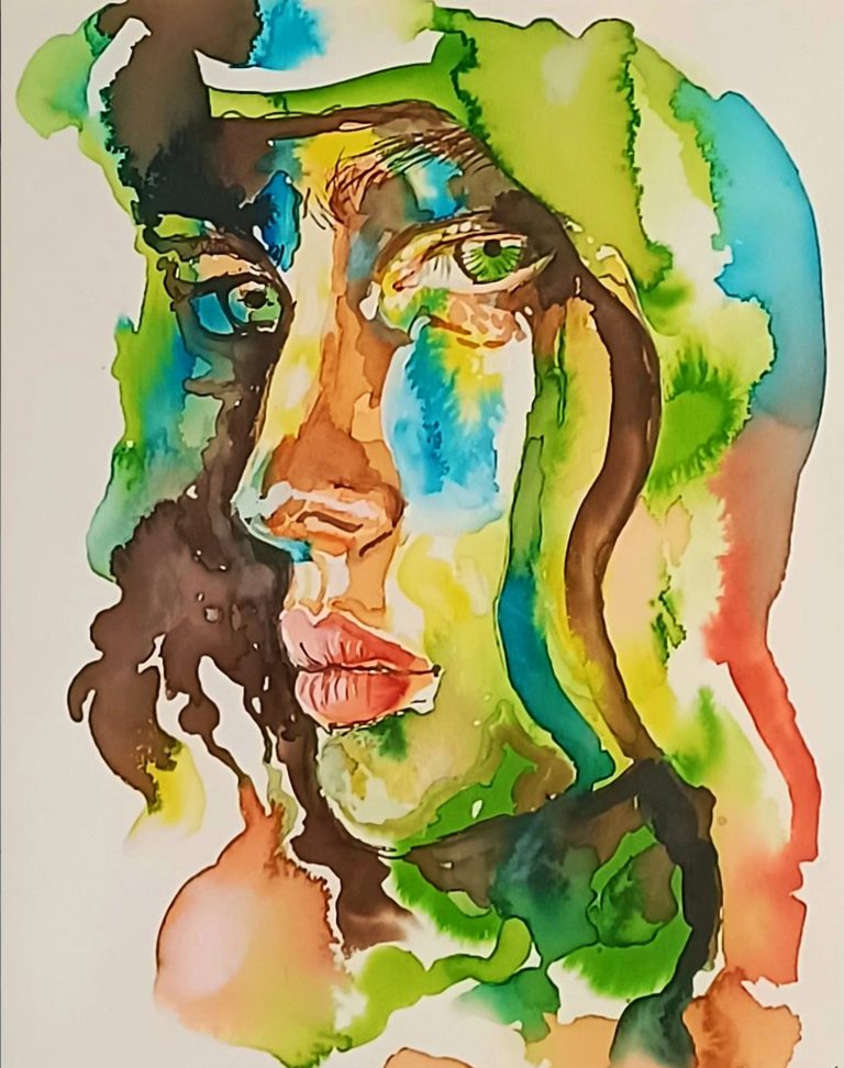 Highlights. 9 in x 12 in.Ink on Cardstock.Available.