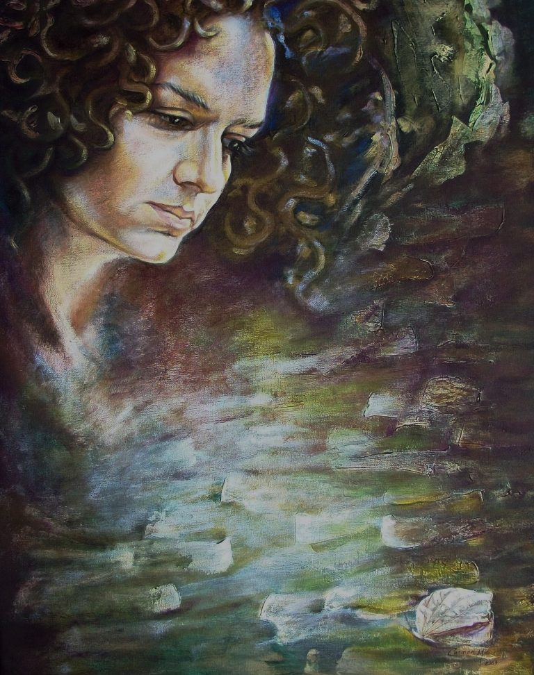 Reflection. 23,62 in x 29,52 in. Oil and on canvas.Available.