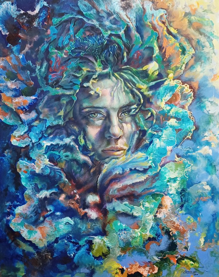 Water Chrysalis. 38,18 in x 51,18 in.acrilic on canvas.Available