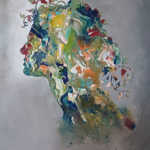 Perfil de Crisálida. Acrilico sobre lienzo.