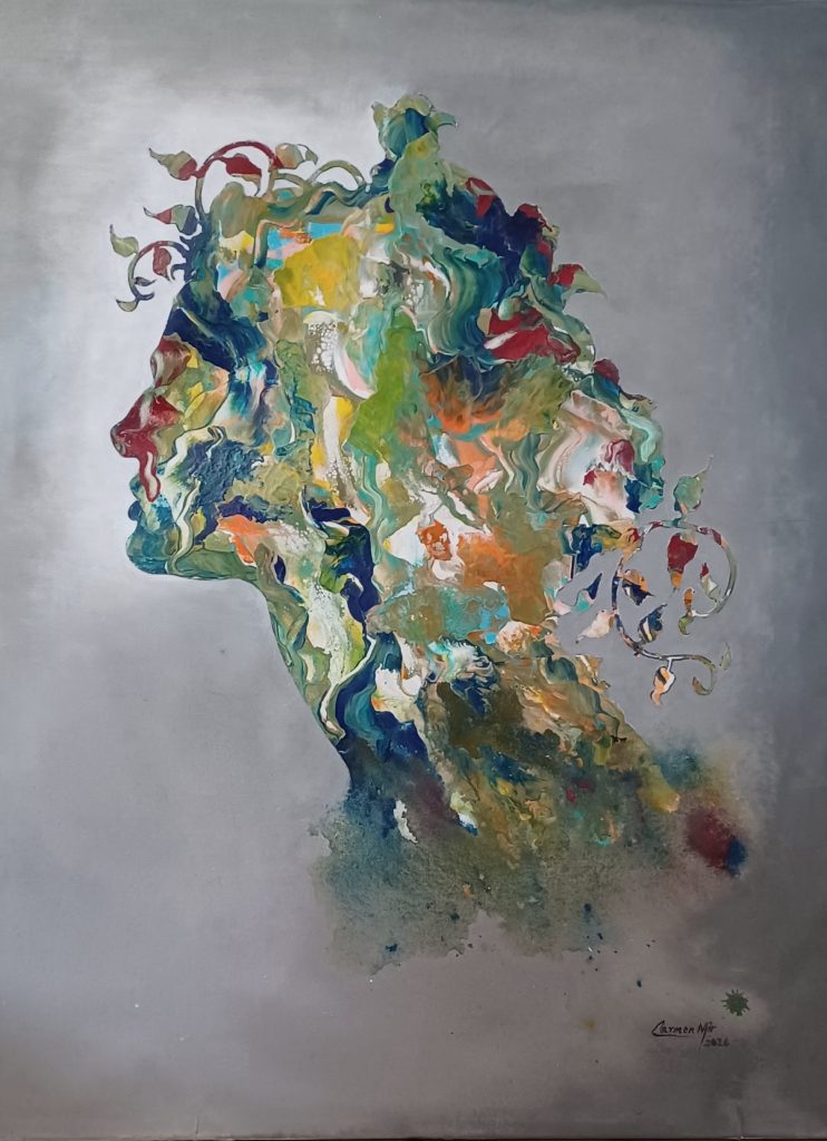Perfil de Crisálida. Acrilico sobre lienzo.