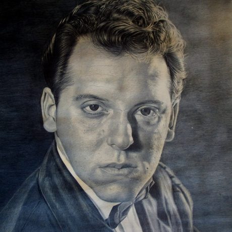 .Dibujo a lápiz sobre cartulina, hecho a los 14 años de edad